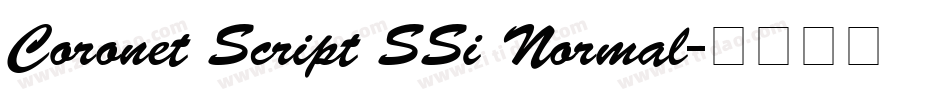 Coronet Script SSi Normal字体转换
